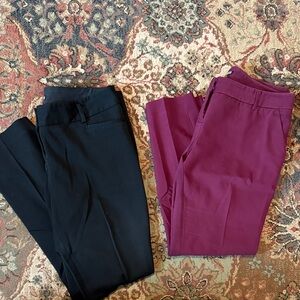 Express Black and Purple Straight Leg Pants